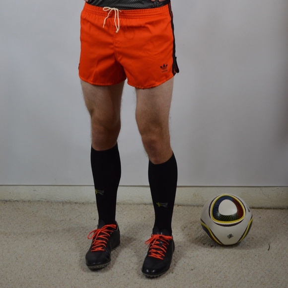 adidas Other - 1980s Adidas Cotton Blend Soccer Shorts Orange New